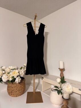 Zimmermann Black Sleeveless V-Neck Mini Dress